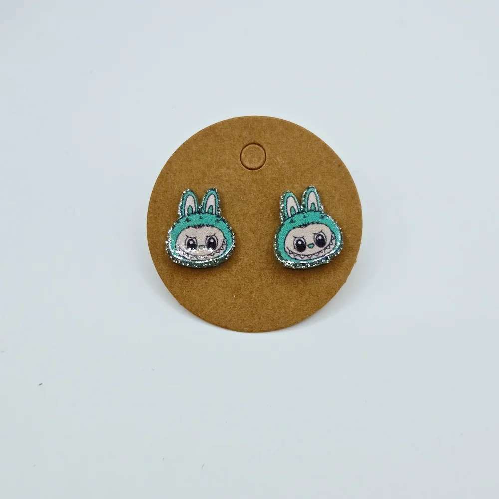Cute Labubu Stud Earrings for Women & Kids - Multicolor